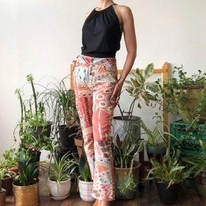 90's Organic Form patterned jeans